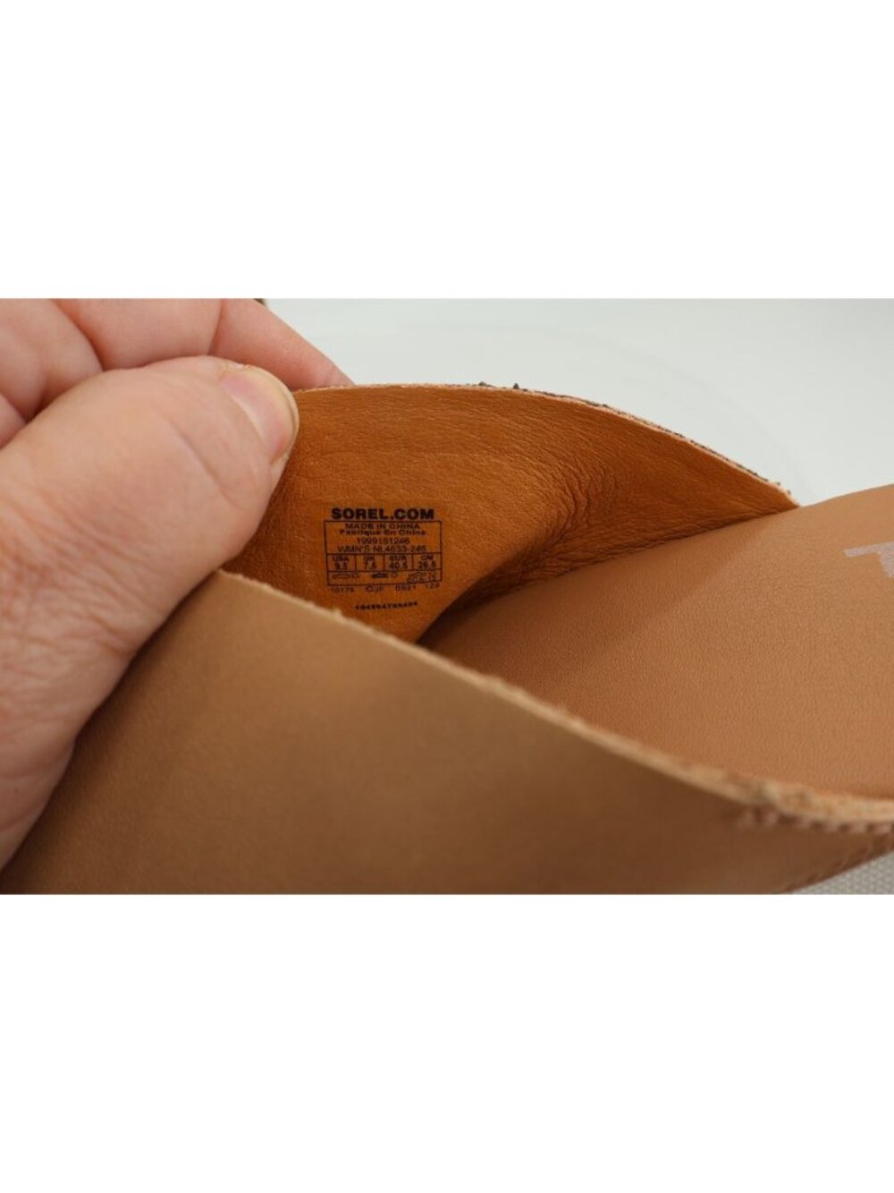 Sorel Womens Cameron Sandal Size 9.5 Brown Leather Slide Platform Chunky Wedge - Picture 12 of 13